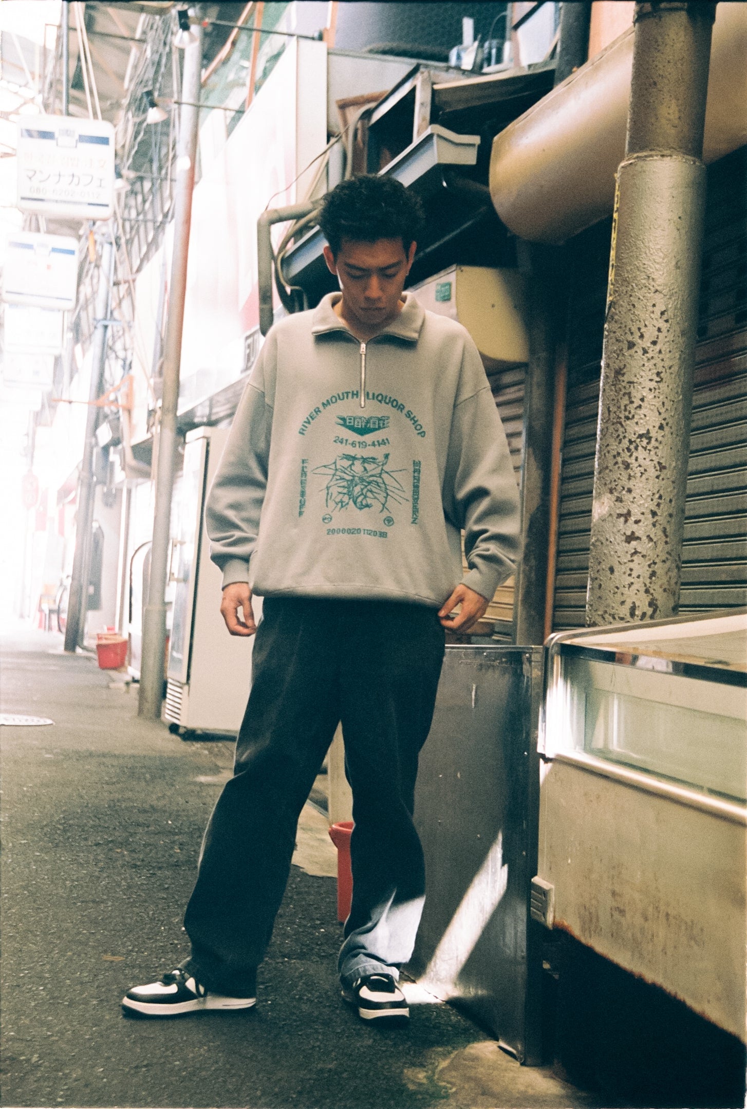 F-LAGSTUF-F × hangoverz HALF-ZIP KNIT