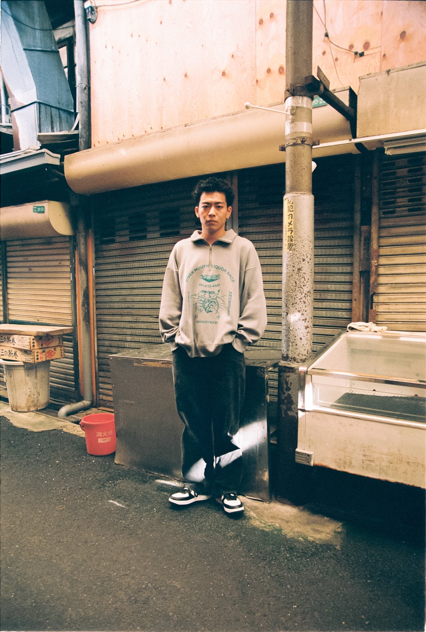 F-LAGSTUF-F × hangoverz HALF-ZIP KNIT