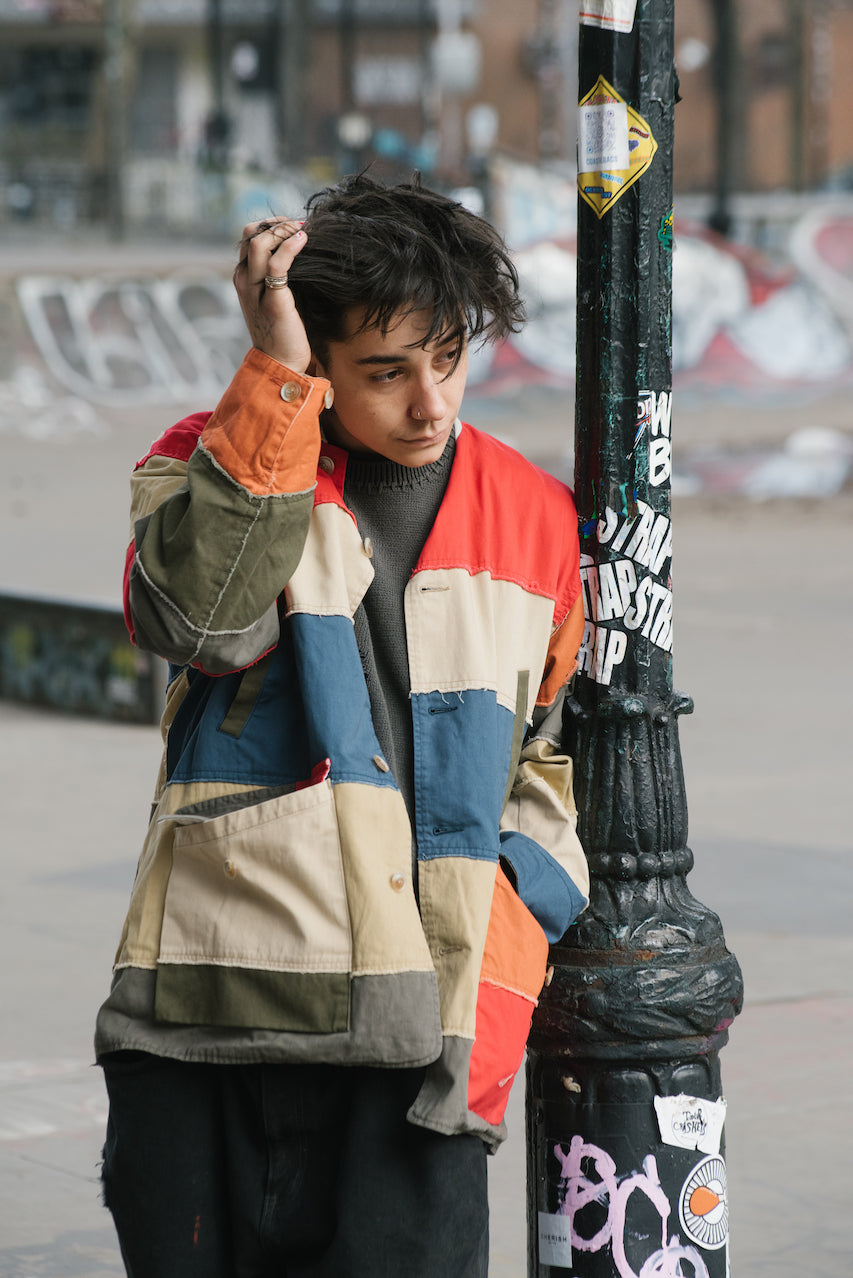 23SS-FS-03 PATCH WORK SAFARI JACKET