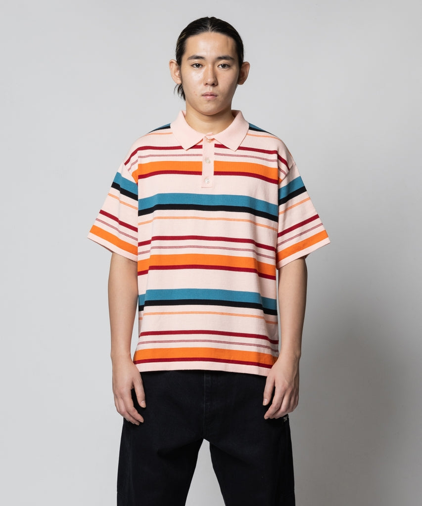 23SS-FS-11 BORDER KNIT S/S POLO – F-LAGSTUF-F