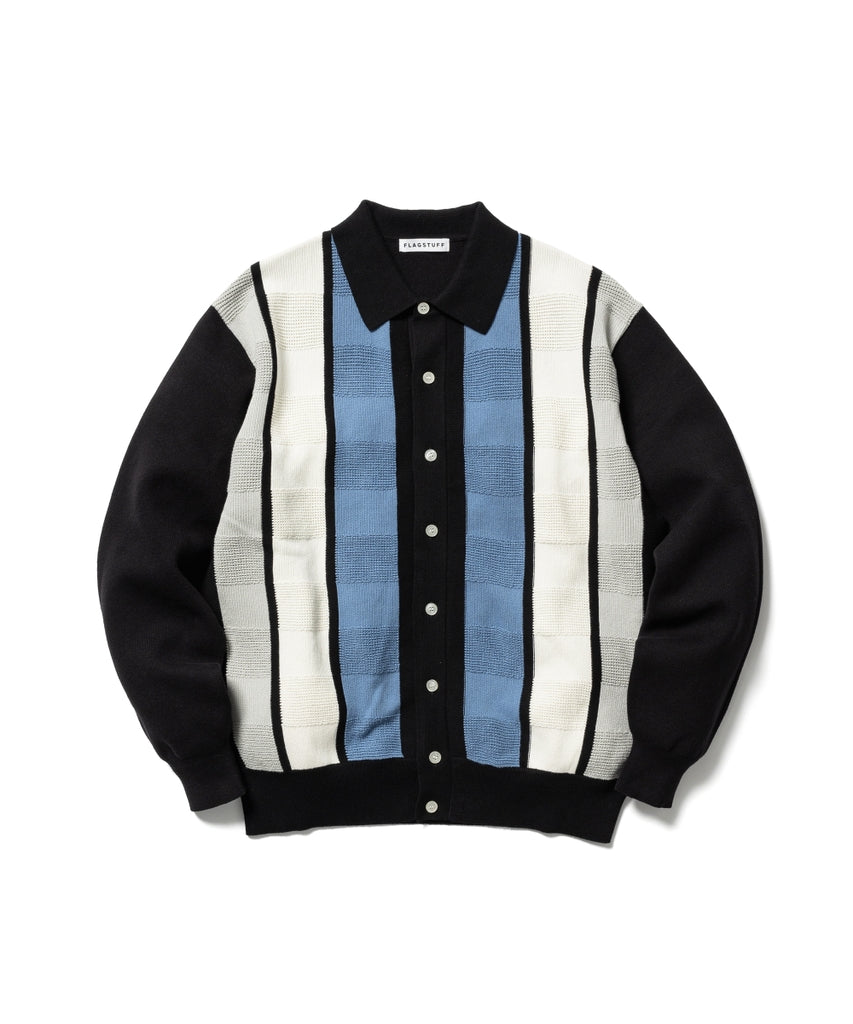 代引可】 flagstuff STRIPE CARDIGAN KNIT スタジャン - neatlinemaps.com